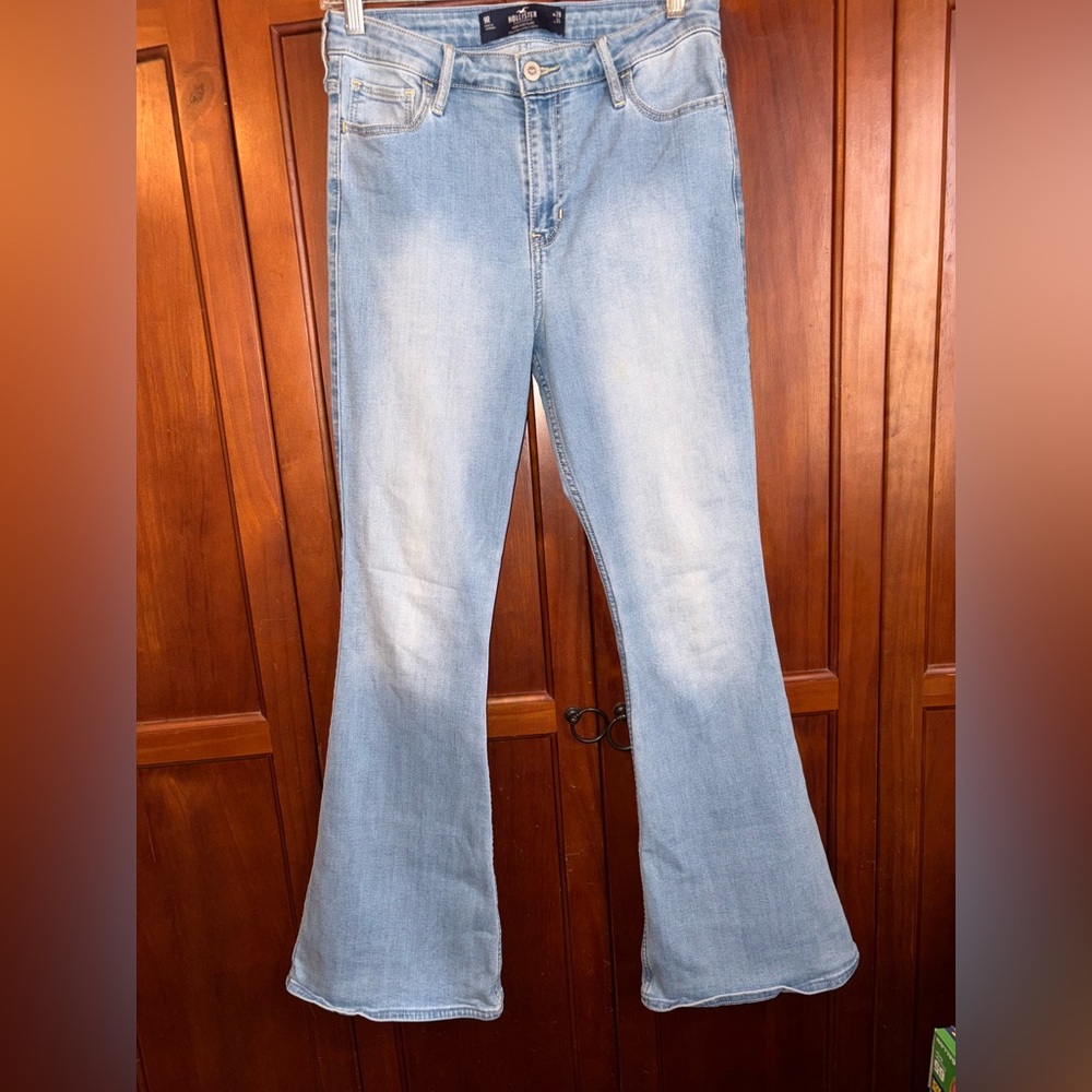 Hollister Light Blue Flare Jeans #1580 tote#12